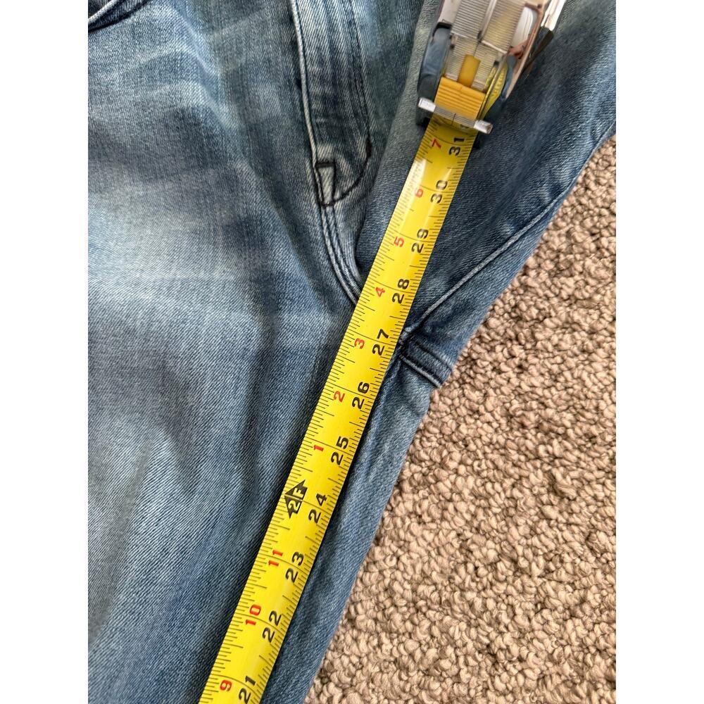 AYR The Bomb Pop Ankle Fray Straight Leg Jeans Classic Blue Wash Size 32 - Picture 13 of 14